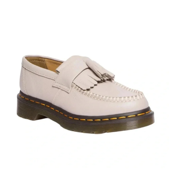 Dr. Martens Adrian Leather Tassle Loafers NWT/NWB | Vintage Taupe - Size 10 - Picture 6 of 14